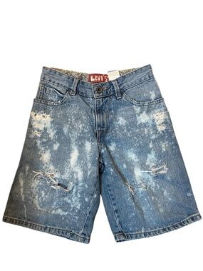 Levi's Kids Size 8 Denim Shorts Y2K Early 2000s Light Wash Classic Distressed